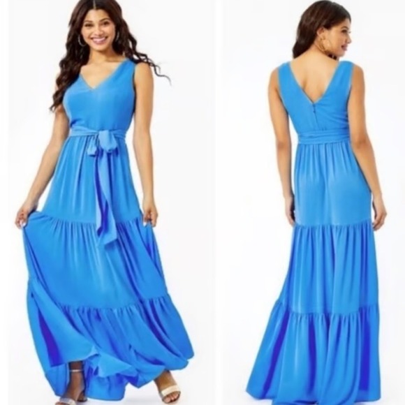 Lilly Pulitzer Dresses & Skirts - Lilly Pulitzer Size 8 Maurine Maxi dress in Thistle Blue‎